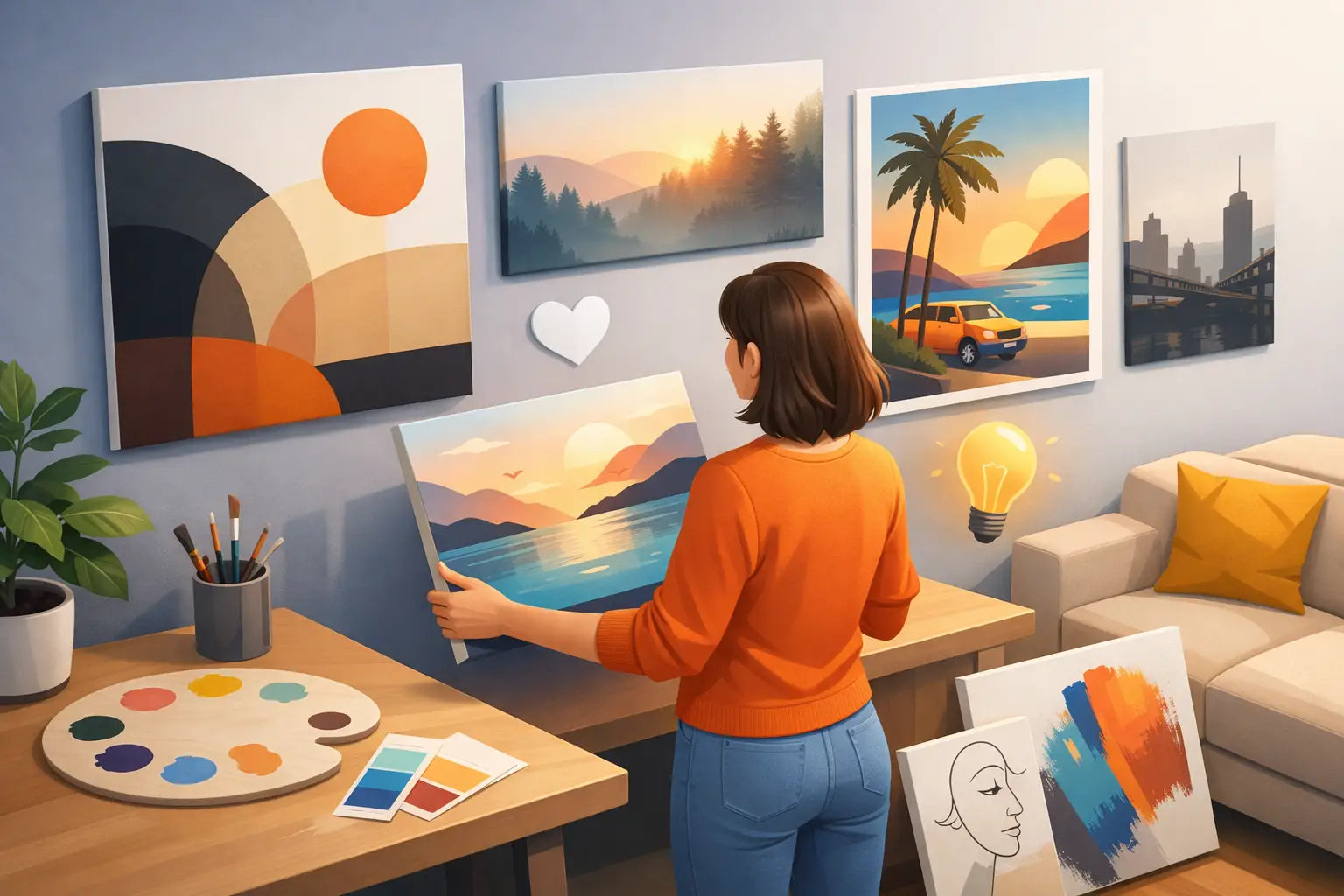 Canvas of poster kunst kiezen met gevoel