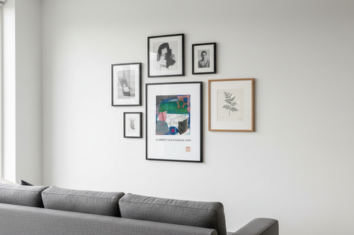 Klimmen tegen Kanker #3 poster in gallery wall - A3 formaat lifestyle foto